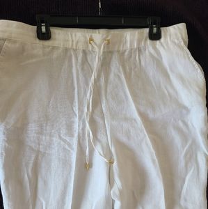 Chico's white linen pants
